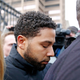 Empire actor Jussie Smollett leaves Cook County jail after posting bond on February 21, 2019 in Chicago, Illinois. Smollett has been accused with arranging a homophobic, racist attack against himself in an attempt to raise his profile because he was dissatisfied with his salary.
